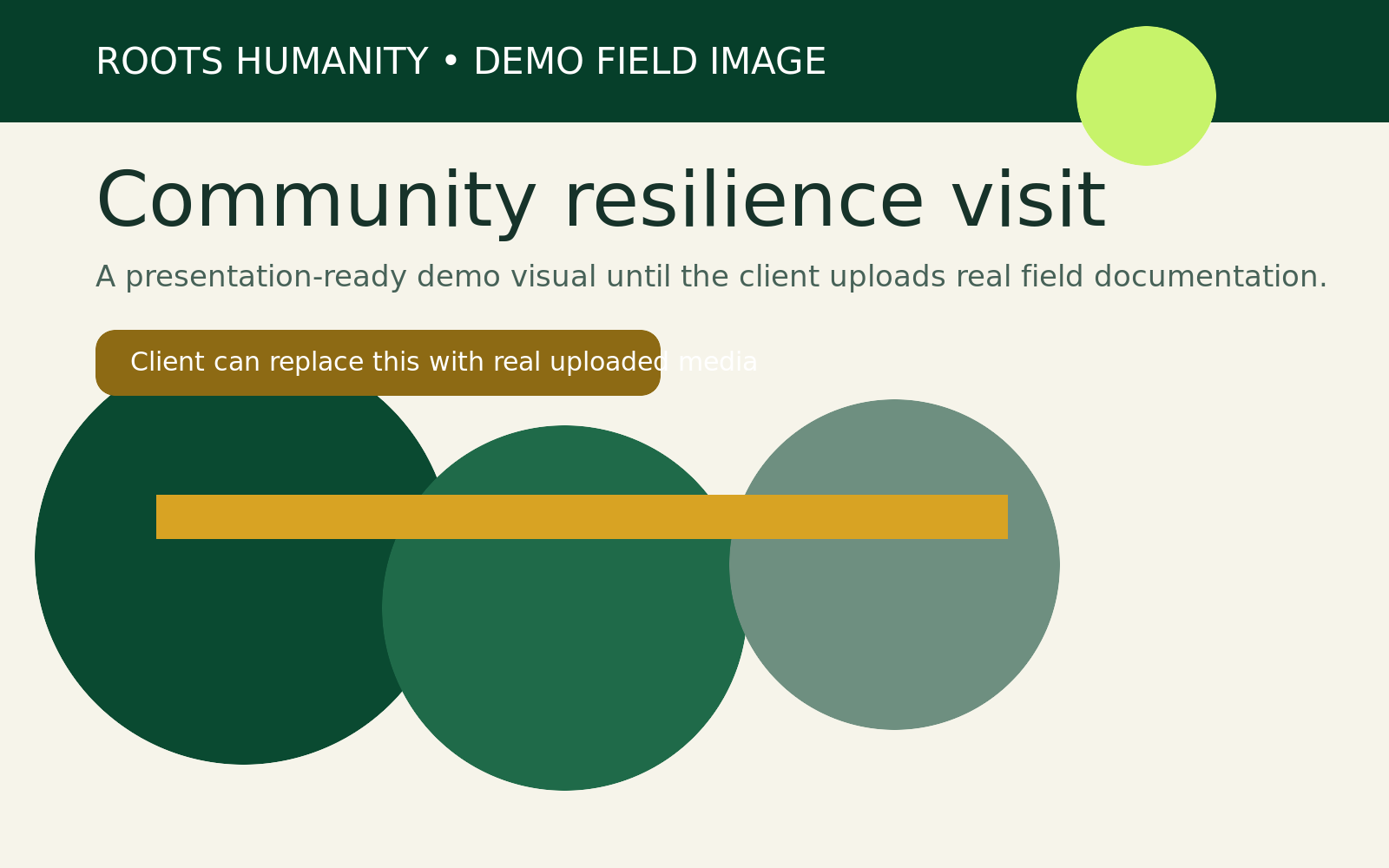 Community resilience visit
