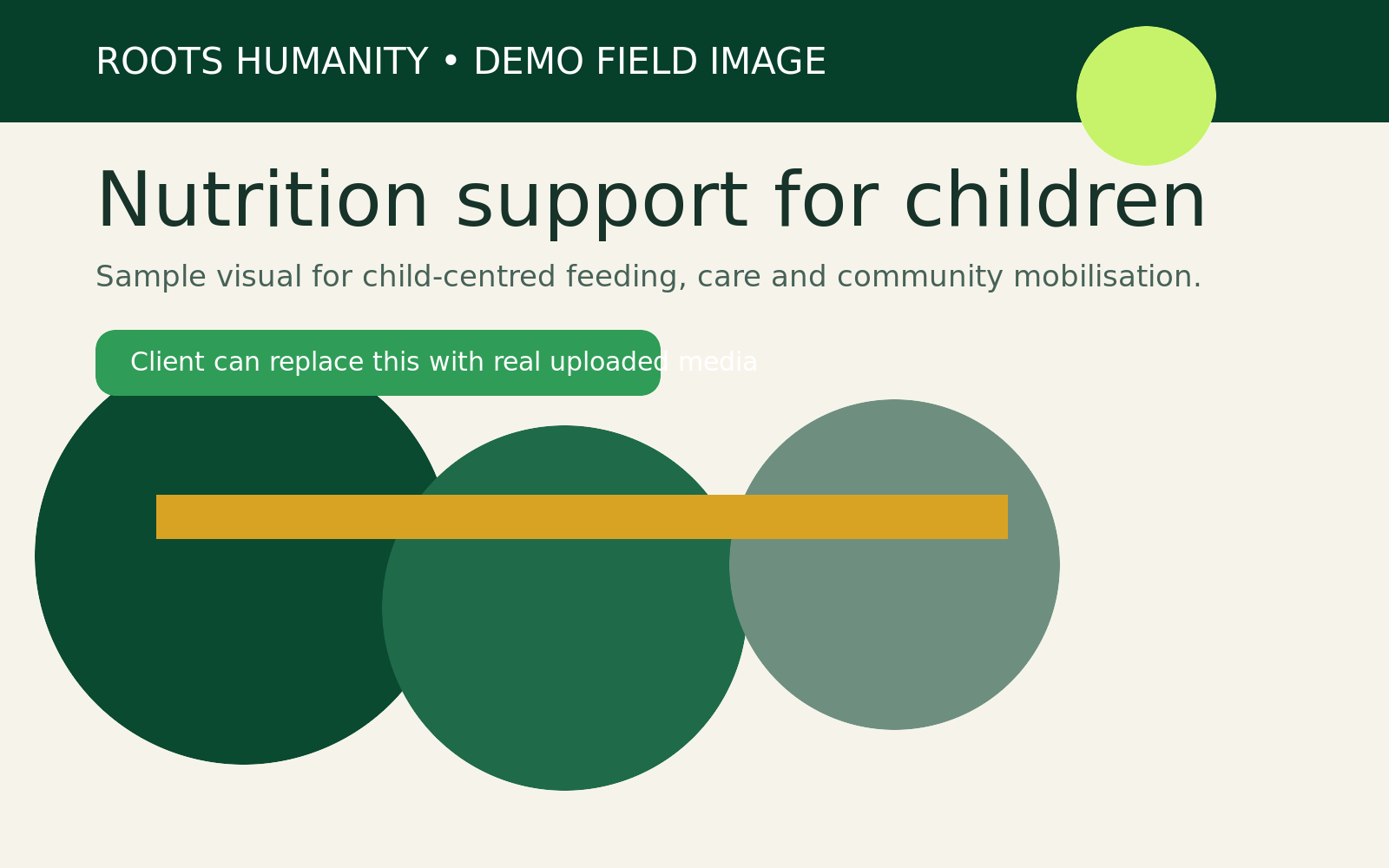 Nutrition support for children